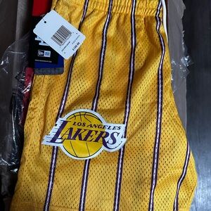 Eric Emanuel Yellow Lakers Athletic Shorts